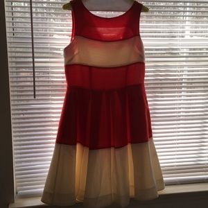 Kate Spade NY Orange & Cream Dress